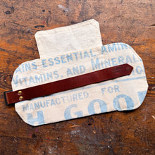 Sendak Nutshell Artist Roll with Vintage Feedsack: Blue Letters