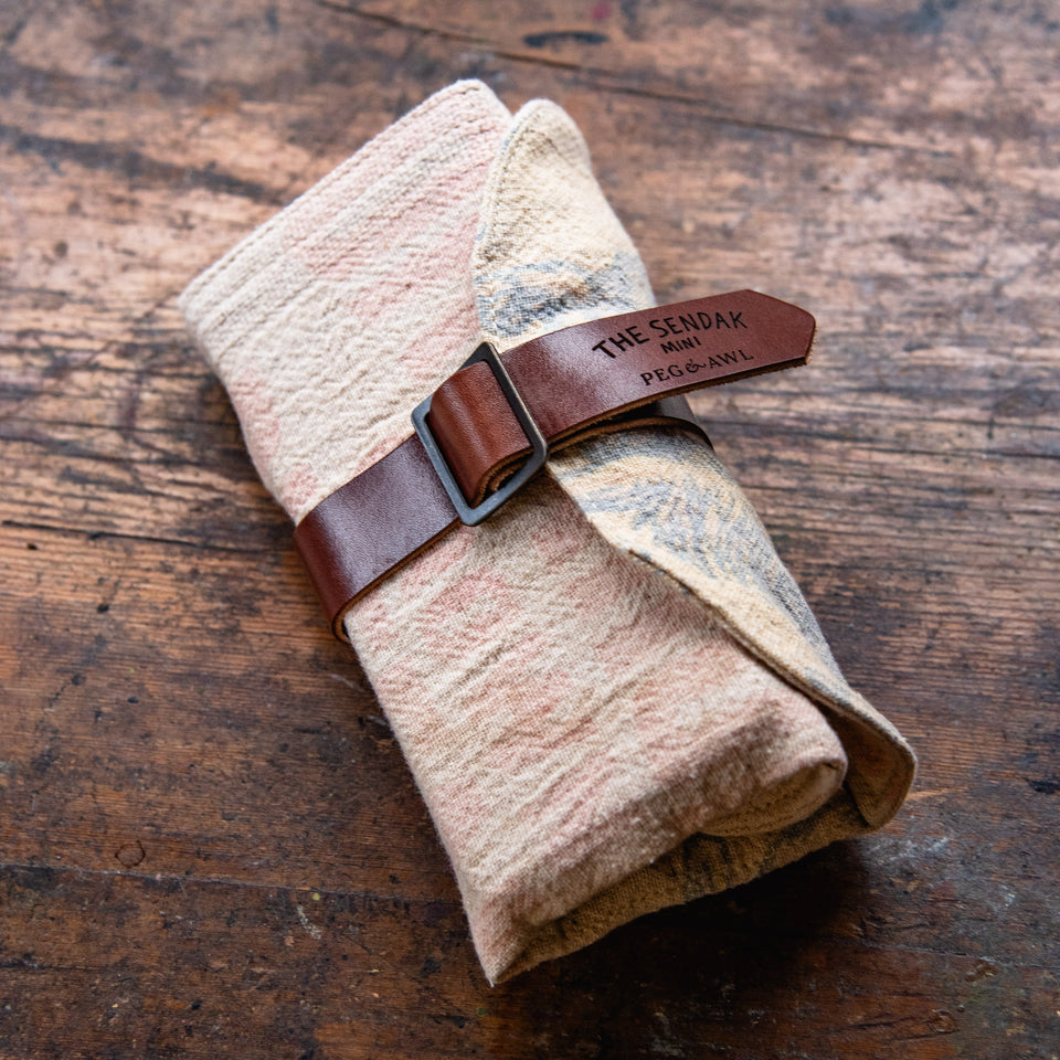Sendak Mini Artist Roll with Vintage Feedsack: Bull