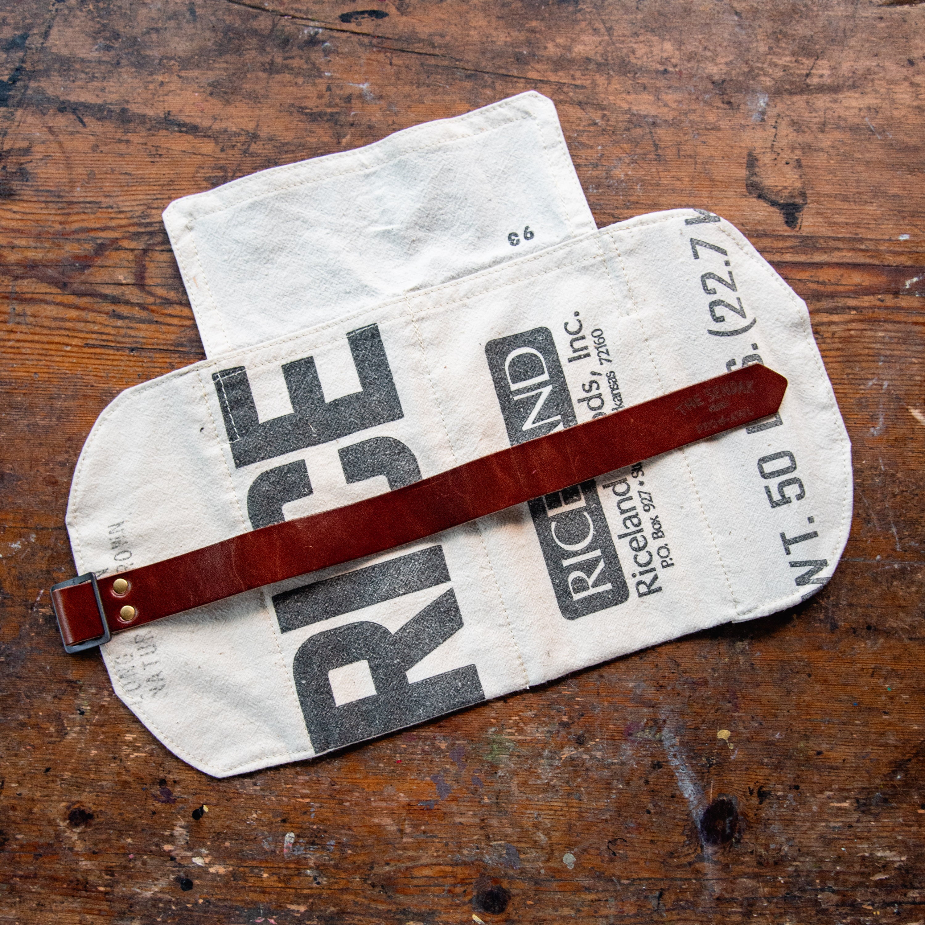 Sendak Mini Artist Roll with Vintage Feedsack: Rice